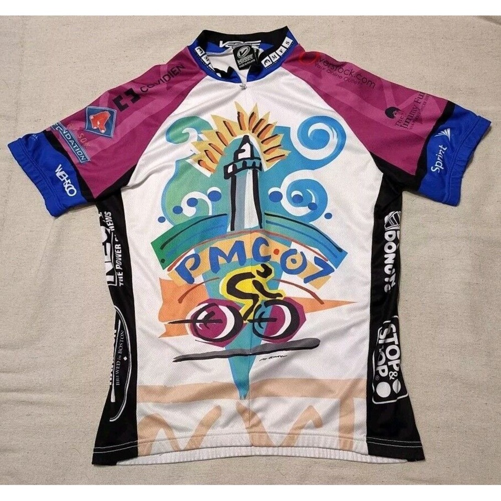 Verge Sport Pan Mass 2007 Short‎ Sleeve Cycling Jersey Size Medium 3/4 Zip FF